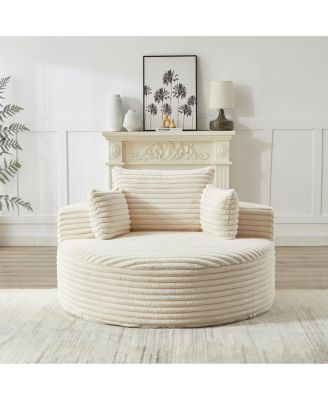 Corduroy Sponge Single Sofa,Modern Sleeper Chair