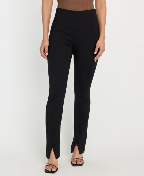 Женские брюки Good American Soft Stretch Slit Front, цвет: Чёрный