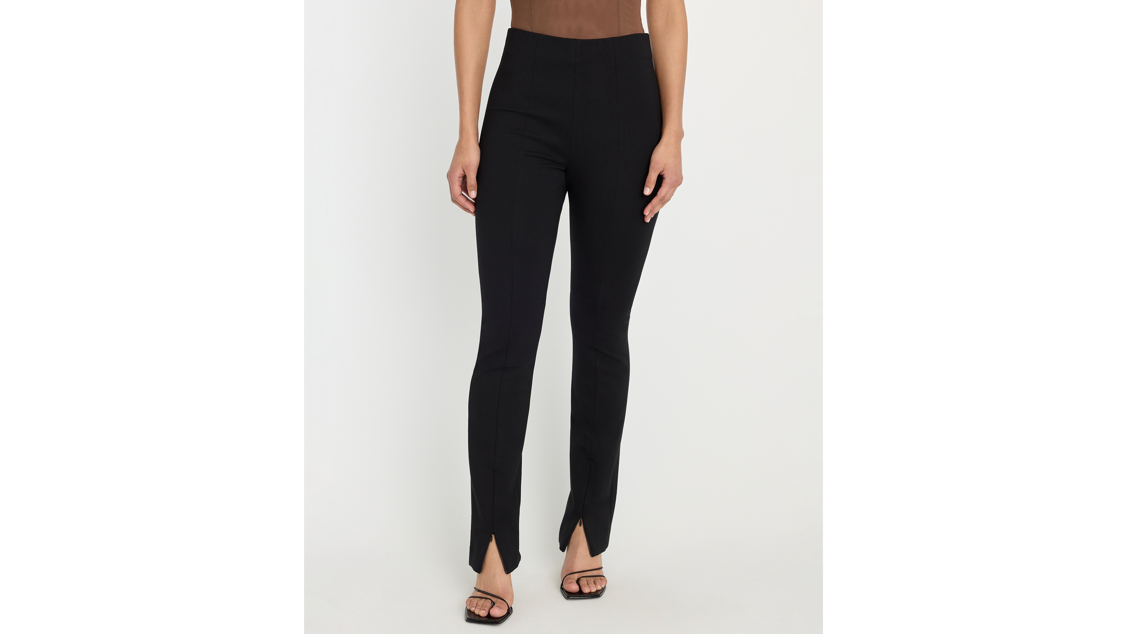 Good American Women's Soft Stretch Slit Front Pants