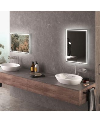 Dimmable Bathroom Mirror with LED Lights, 3 Colors & Memory Function