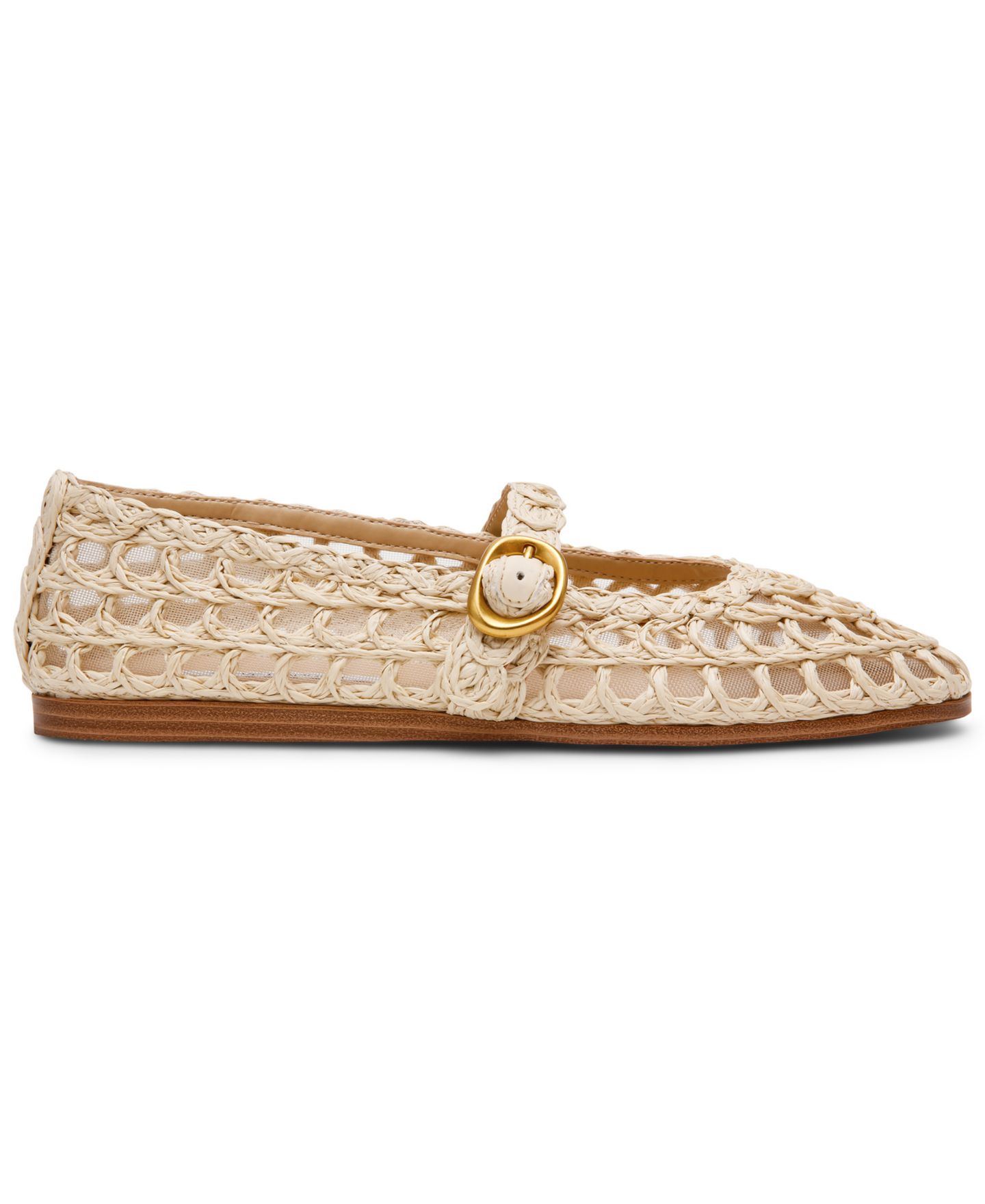 Женские балетки Steve Madden Melody Raffia Mary Jane Flats, цвет: Натуральный — фото 2
