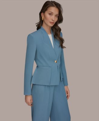 Women's One-Button Peplum Jacket, Regular & Petite