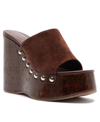 Women's Dalle Studs Slip-On Wedge Sandals