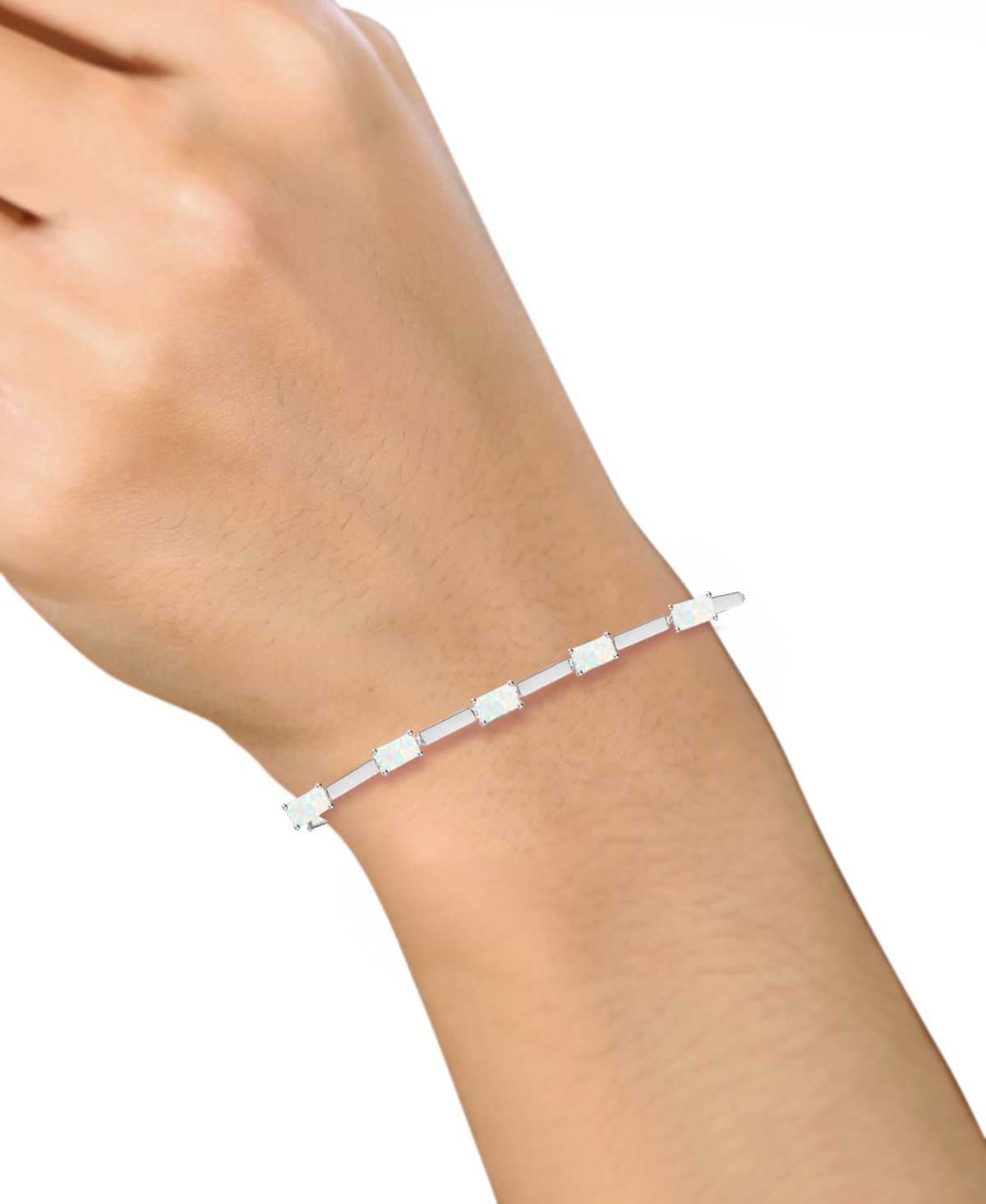 Macy's Lab-Grown Amethyst (2.2 ct. t.w.) Bracelet Sterling Silver (Also Available Multi-Stones)