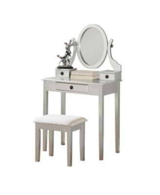 Moniys Wood Moniya Makeup Vanity Table and Stool Set