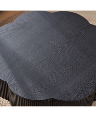 Streamdale Modern Plum Blossom Coffee Table with Storage - Black