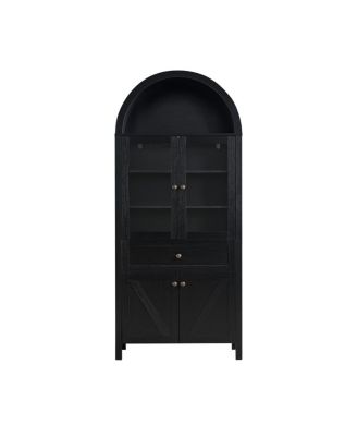 Dome Cabinet, Black, high-quality materials, antique craftsmanship, large storage