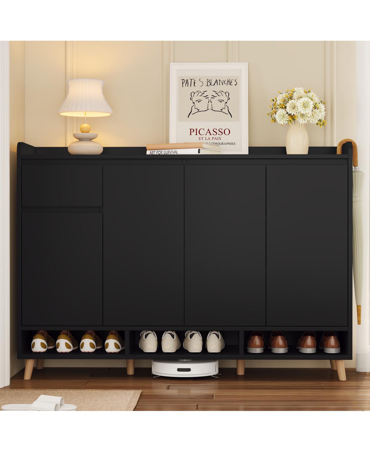 Streamdale Furniture Sleek Shoe Cabinet with Adjustable Shelves, Minimalist Organizer