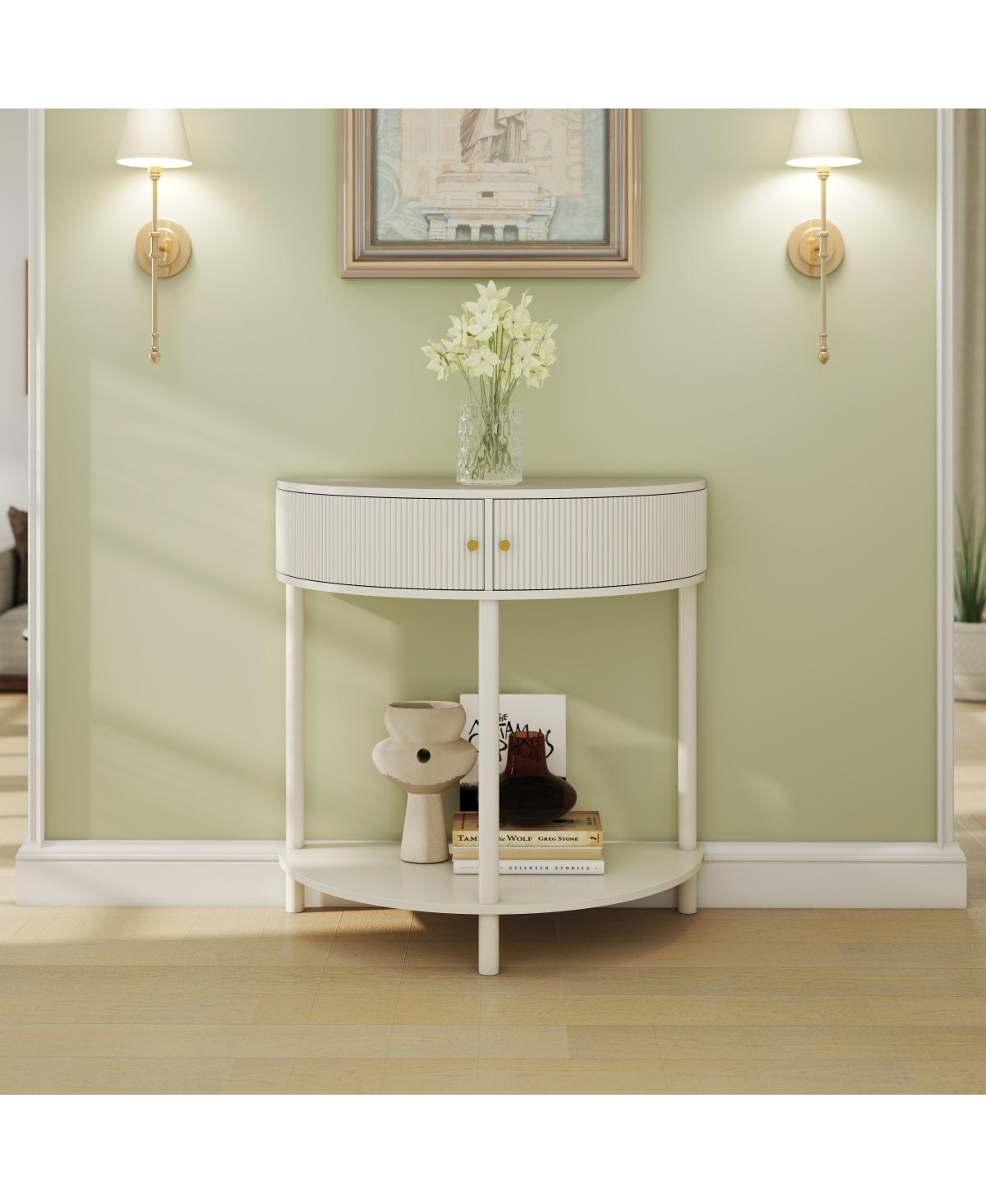 Streamdale Furniture Artisan Wave Demi-Lune Console Table