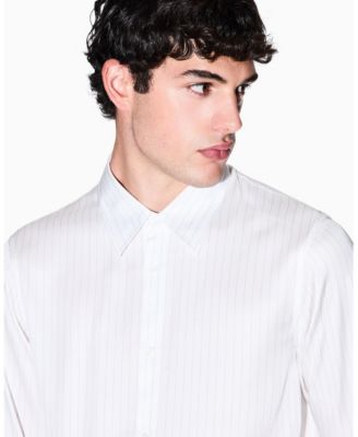 Men's Long Sleeve Striped Viscose Woven Shirt