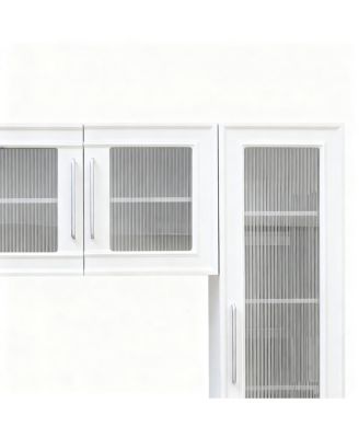 Modern Entertainment Center with Glass Doors & Drawers