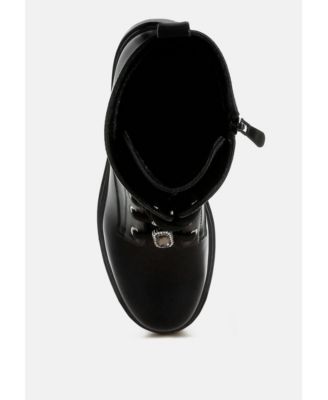 Womens Nimba Rhinestone jewelled Chunky Boots