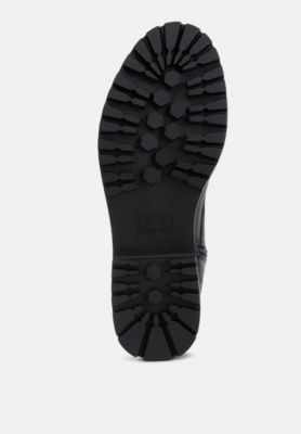 Womens Forter Faux Leather Lace Up Boots