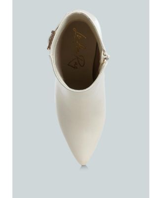 Womens Conchos Belt Detail Block Heel Boots