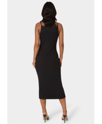 Womens Square Neck Slim Maxi Dress