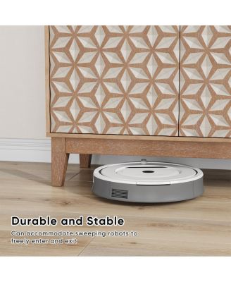 31.5-inch geometric sideboard with 2 doors and adjustable shelves.