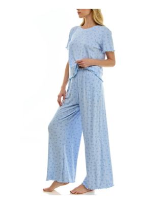 Women's Printed T-Shirt & Paper Bag Pants, 2-Piece Pajama Set