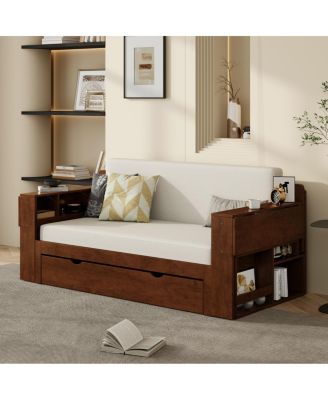  Full Size Daybed with Removable Desk & Storage Drawers