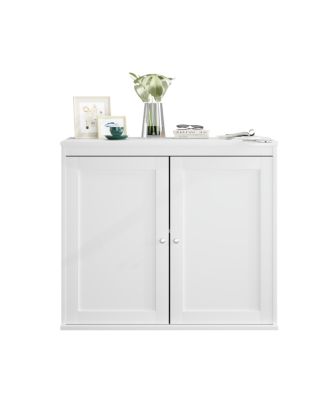 Kitchen Storage Cabinet with Double Doors & Adjustable Shelves