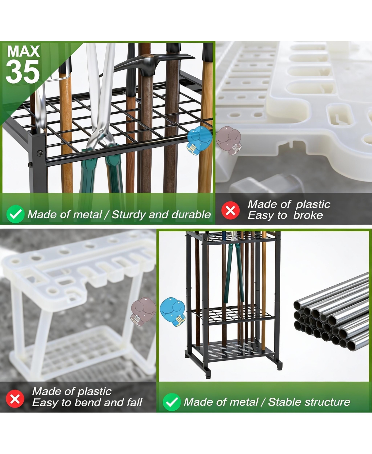 Yigii Garden Tool Rack