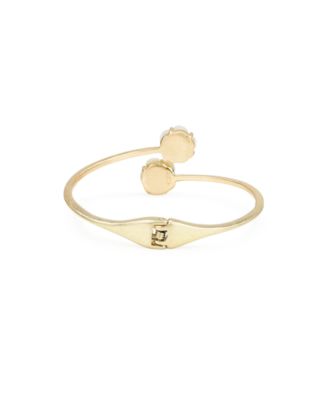 Gold-Tone Fruit Collection Flower Cuff Bangle