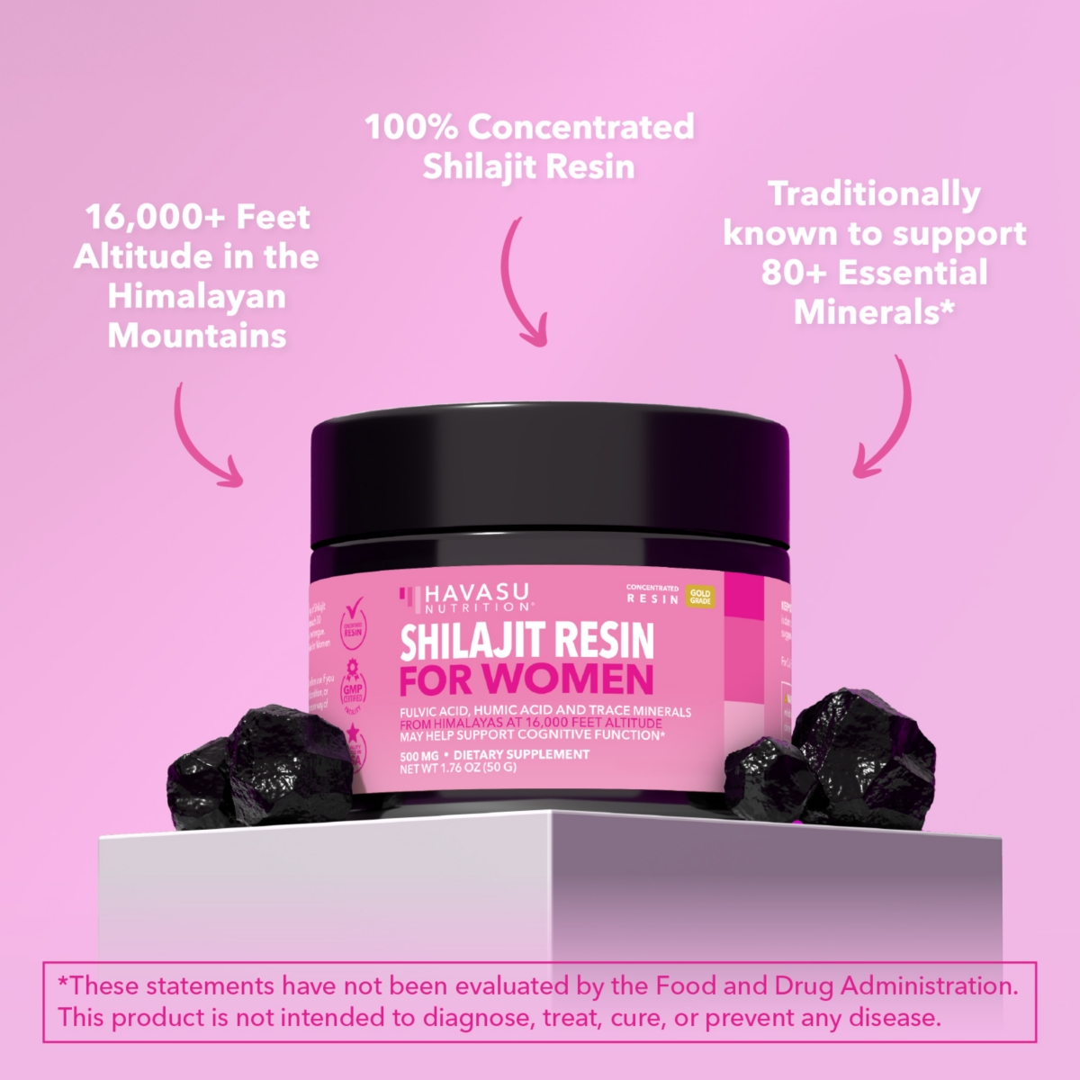 Havasu Nutrition Shilajit Resin for Women, 50g