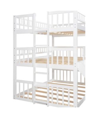 Triple Full Bunk Bed with Ladder & Slide