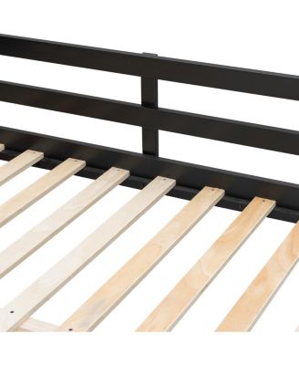 Full-Size Gaming Bunk Bed with RGB Desk, USB Ports, LED Strip & Cable Grommet