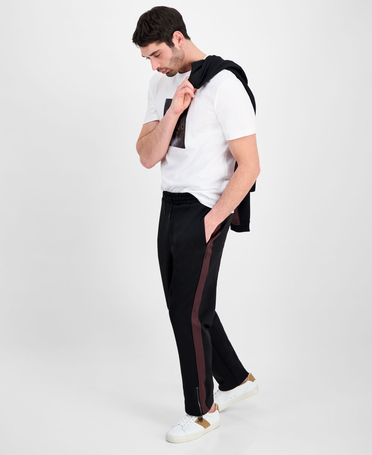 Мужские брюки Hugo Boss Dolos Drawstring, цвет: Чёрный — фото 2