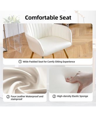 Faux Leather Dining Chairs (Set of 2)