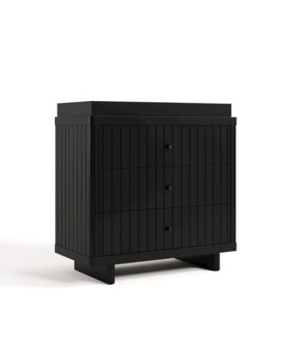 Kyoto 3 Drawer Chest with Topper - Black