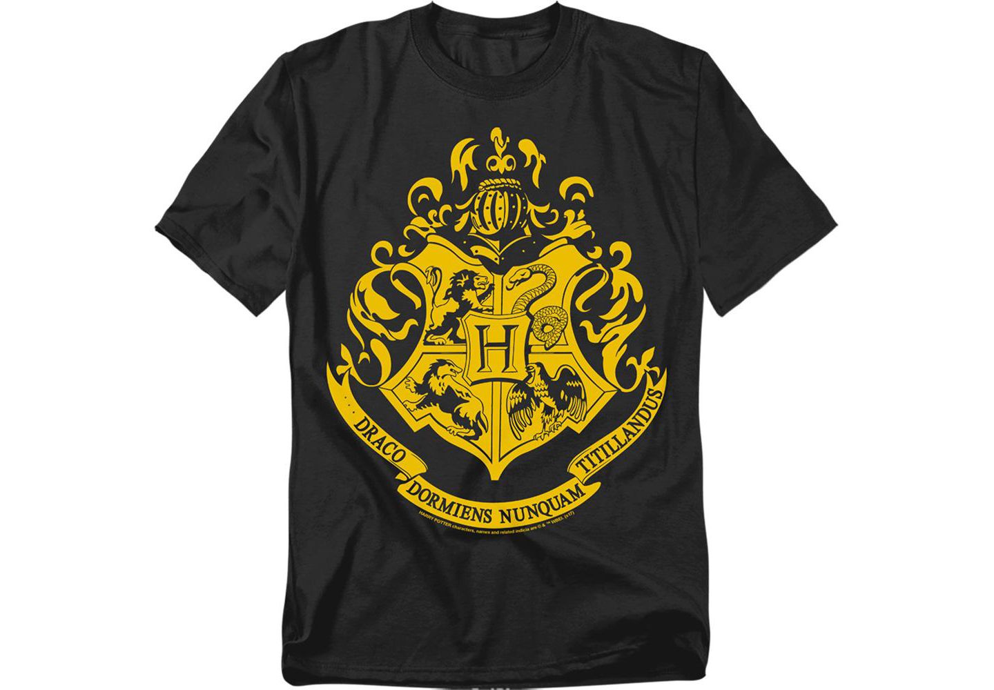 Мужская футболка Harry Potter Hogwarts Crest, цвет: Чёрный — фото 1