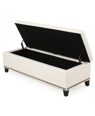Streamdale Storage Ottoman Bench with Safety Hinge and Button Tufting