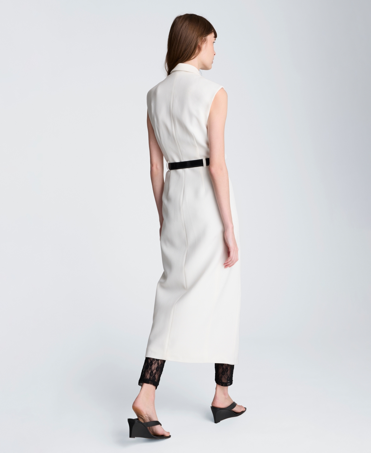 Kenneth Cole Women's Modern Midi Trench Collared Dress