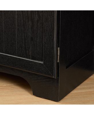 Streamdale Storage Cabinet with 8 Doors and 4 Shelves, Black