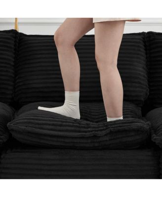 Cloud Sectional Couches for Living Room, Convertible L-Shape Couch with Ottoman