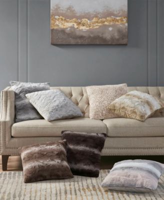 Madison Park - Zuri Faux-Fur 20" Square Decorative Pillow