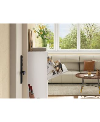 Streamdale  Furniture Space-Saving Tipping Bucket Storage Cabinet with Carved Details