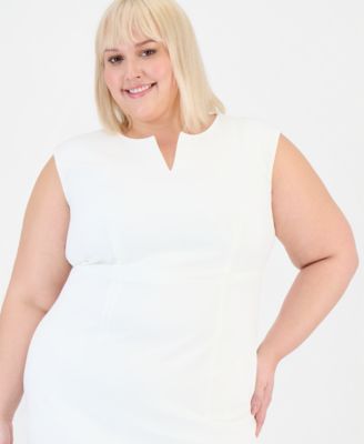 Plus Size Sleeveless Sheath Dress