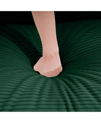 Warm & Cozy Green Corduroy Sofa Set with Soft Cushions & Pillows