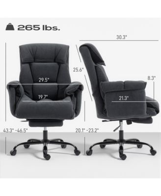 Executive Office Chair, Computer Desk Chair with Footrest,
