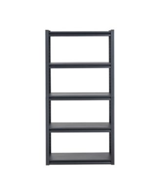 5-Tier Garage Storage Shelves, 16"D x 32"W x 63"H, 2000 lb Capacity, Adjustable Metal Utility Shelving Rack, Black