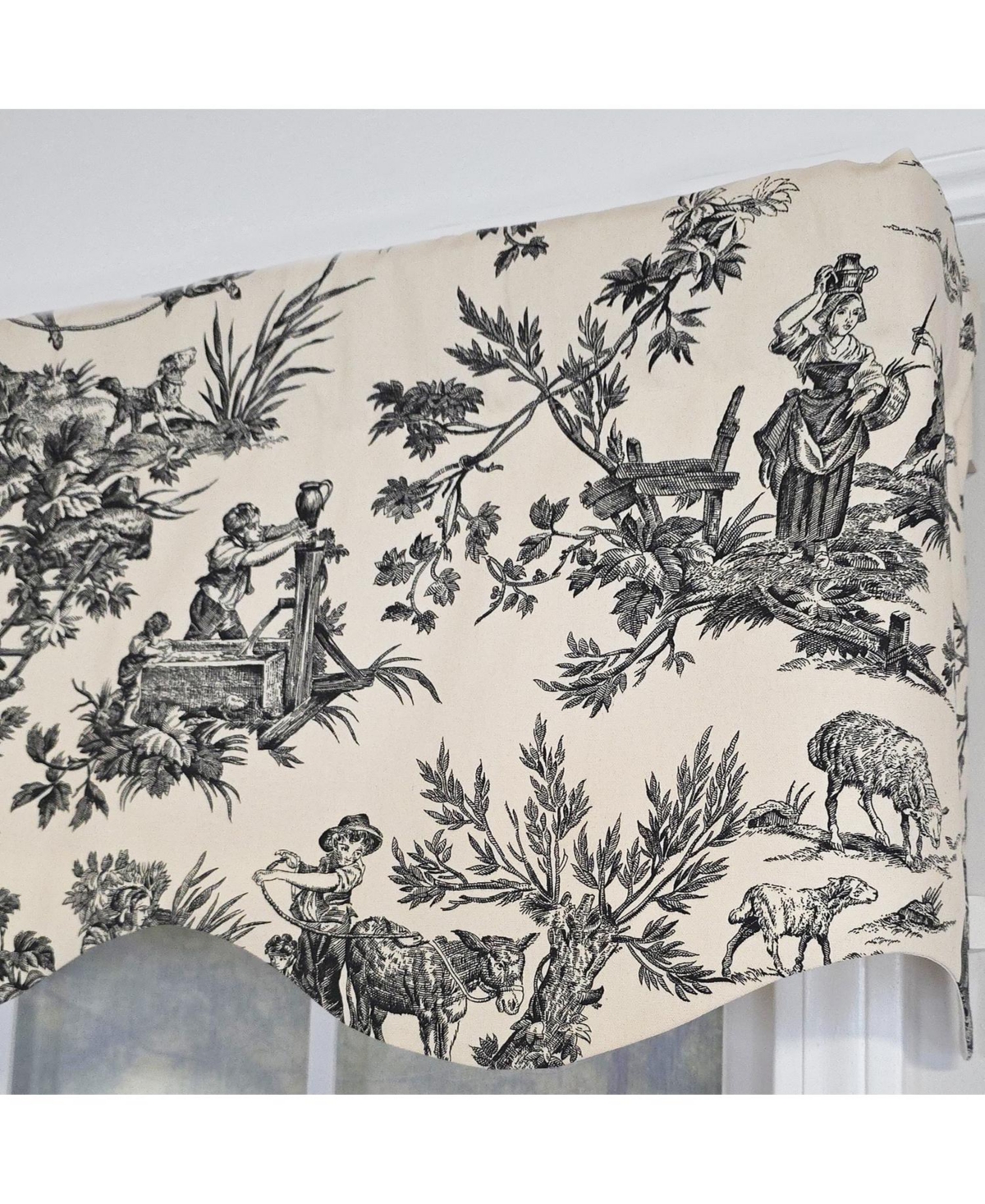 Rlf Home Evocative Provance 100% Cotton Rod Pocket Lined Window Valance 50" x 15"