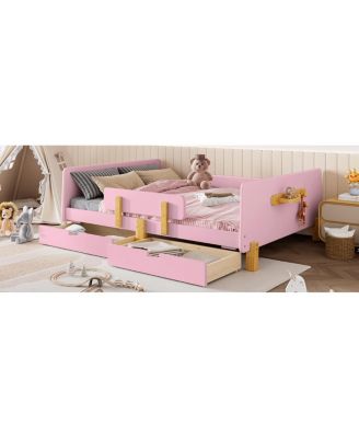 Platform Bed with Storage, Solid Wood Frame, No Box Spring Needed