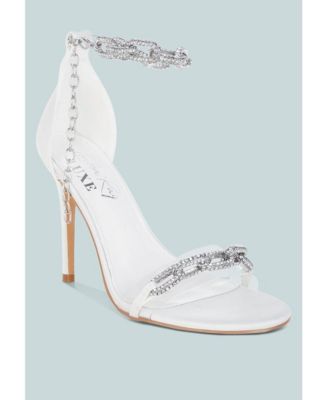 Womens Rabenda Rhinestones Chain Stiletto Heels