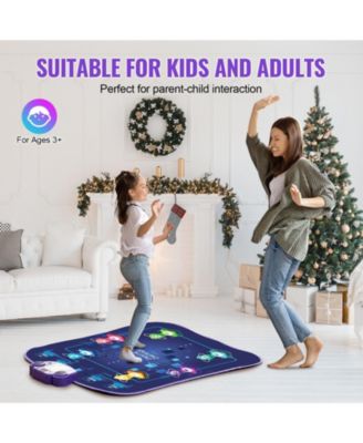 Dance Mat, 6-Button Dance Mixer Rhythm Step Play Mat, Electronic Dance Pad with Wireless Bluetooth