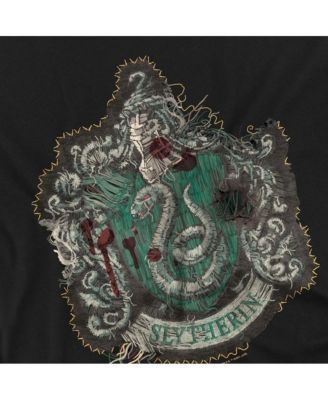 Men's Slytherin Knitted Patch Damaged T Shirt