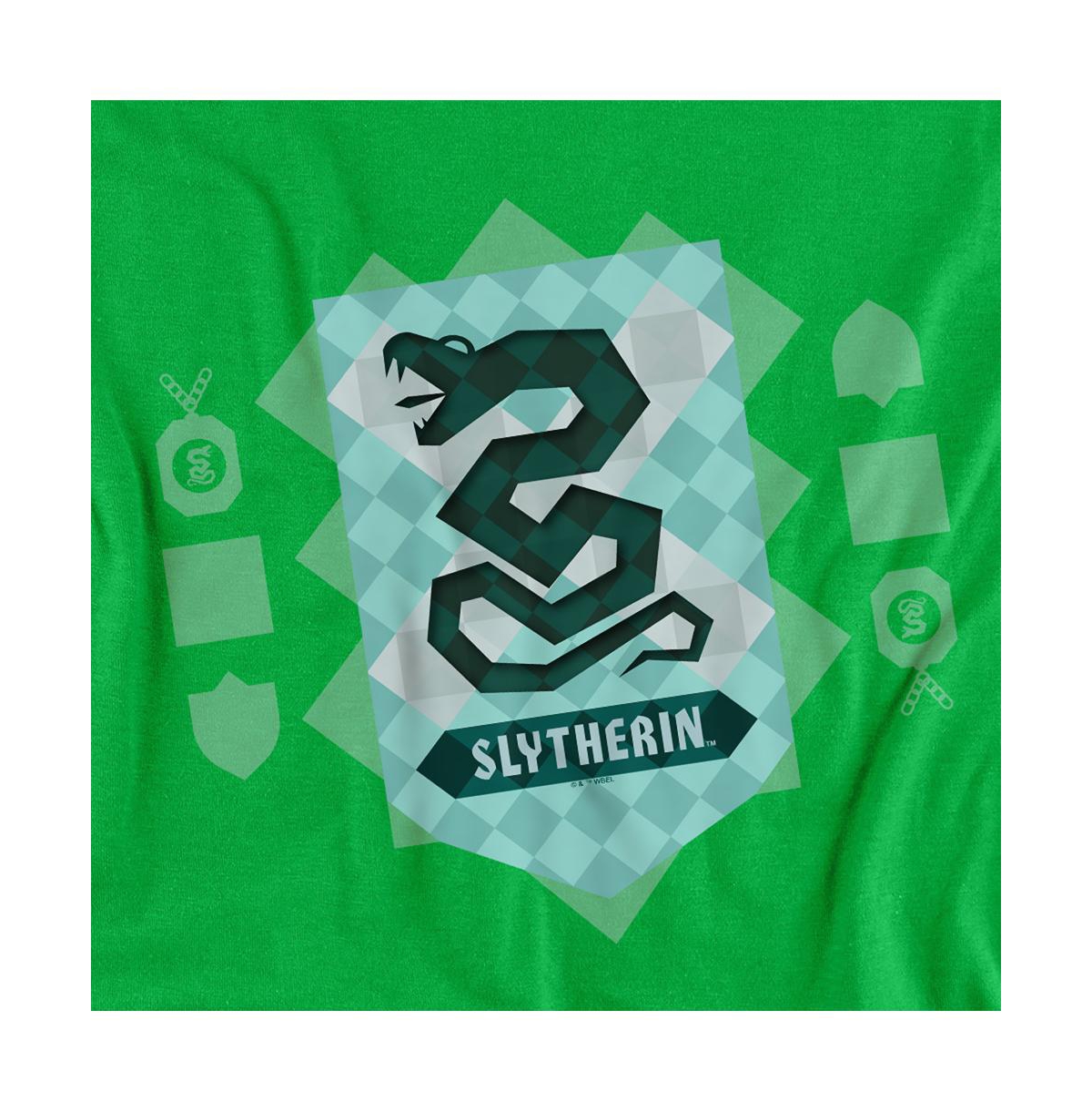 Harry Potter Men's Abstract Slytherin House Shield T Shirt