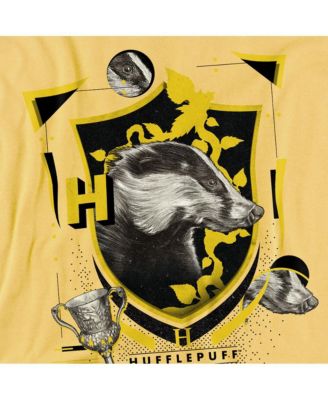 Men's Hufflepuff Shield Wrealistic Badger T Shirt