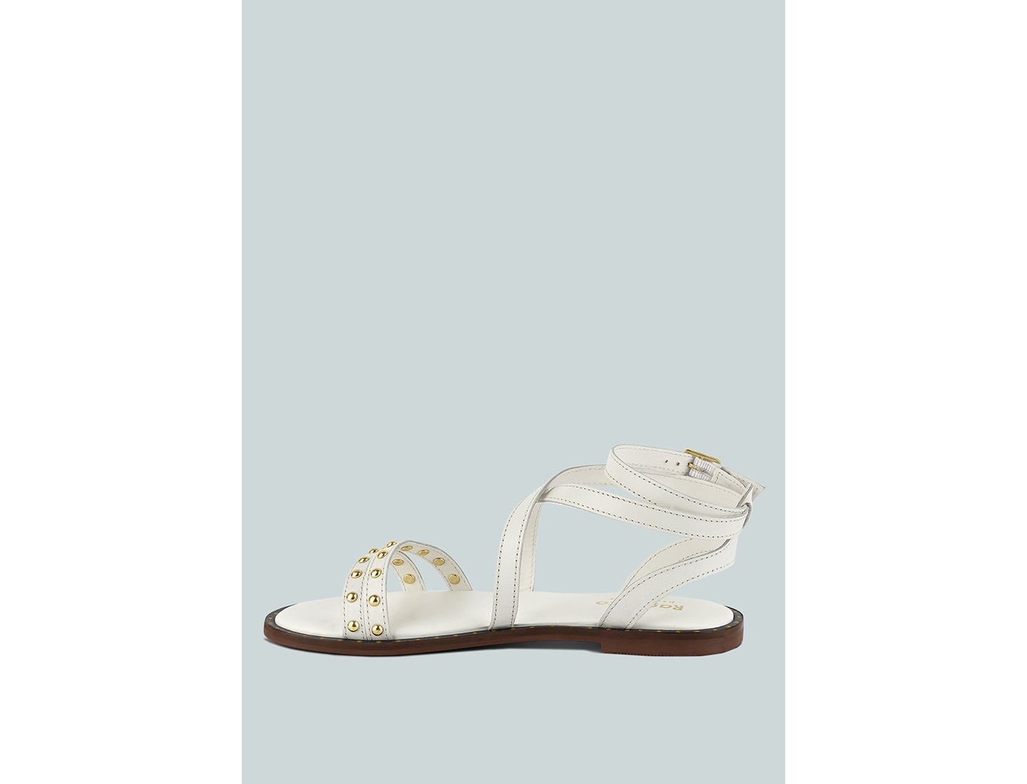 Женские сандалии Rag & Co Corriane Studs Embellishment Strappy, цвет: Белый — фото 6